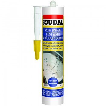 Soudal нейтральный санитарный силиконовый герметик